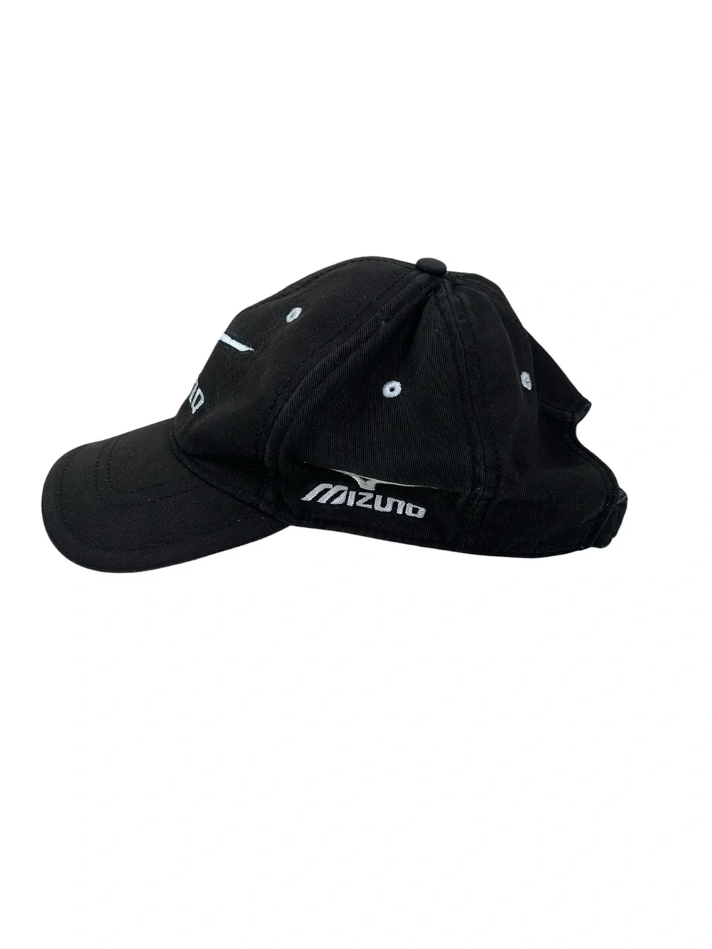 Vintage Y2K Mizuno Hat Black RunBird Logo Embroidered Strapback Baseball Cap